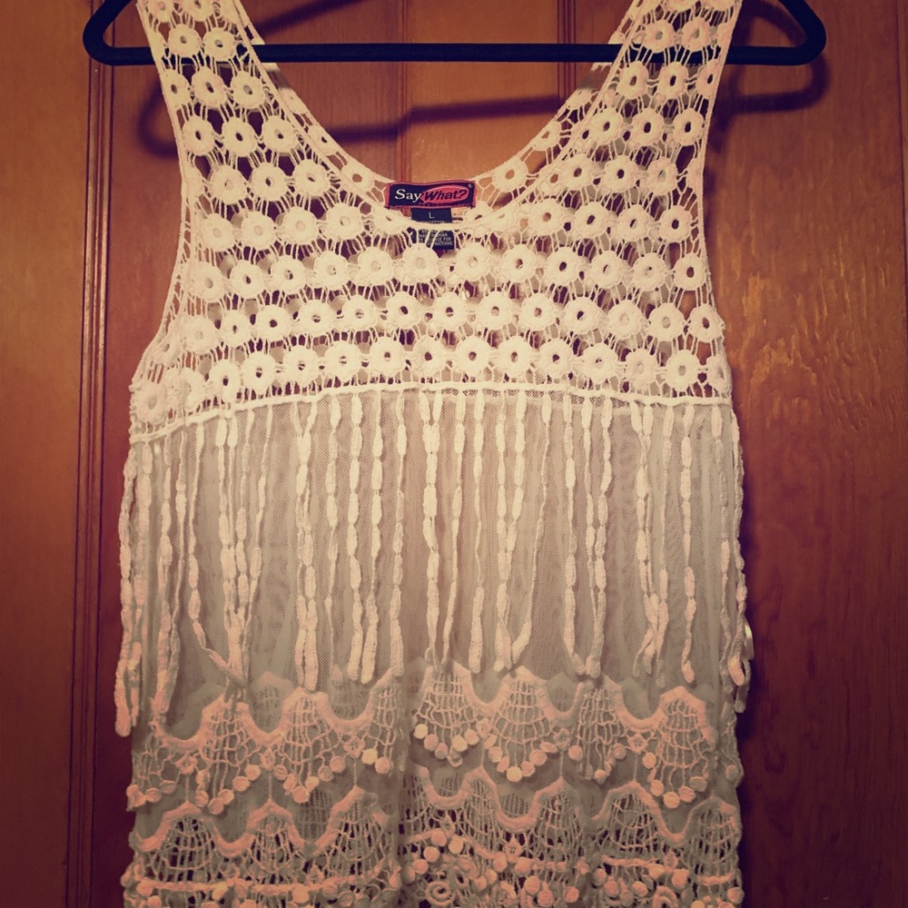 Say What? fringe tank